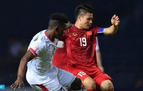 D조 2차전에서 맞붙은 베트남(오른쪽)과 요르단 선수. /AFC 제공