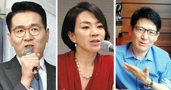 조원태 한진 회장, 조현아 전 대한항공 부사장, 강성부 KCGI 사장(왼쪽부터). /조선일보DB