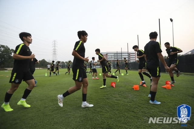 김학범호, 우즈벡전 앞두고 마지막 훈련