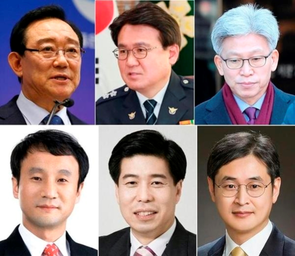 송철호 울산시장, 황운하 전 울산경찰청장, 송병기 전 울산 부시장, 박형철 전 청와대 반부패비서관, 백원우 전 청와대 민정비서관, 한병도 전 청와대 정무수석./조선DB