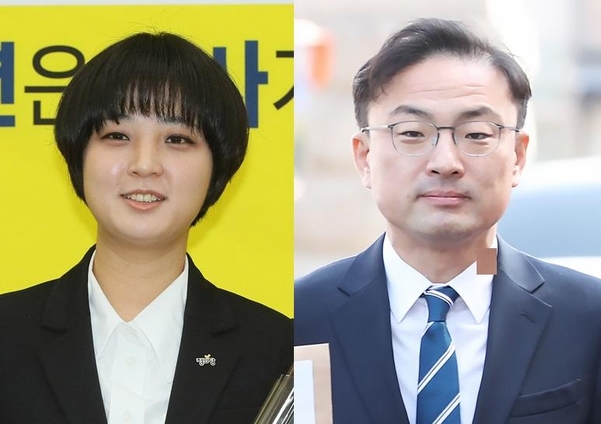 정의당 비례대표 1번인 류호정 청년 공동선대위원장이 지난 11일 국회에서 열린 코로나 19 민생위기 극복 선거대책위원회 발족식에서 발언하고 있다./연합뉴스