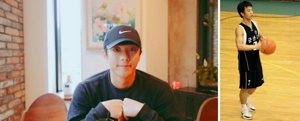현재 이찬양씨(왼쪽)와 고교 농구선수 시절 이찬양씨 /본인 제공