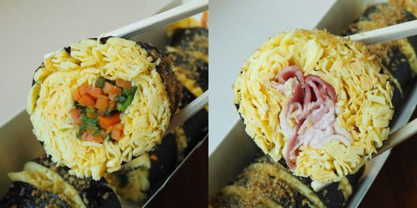 서울 강남역 '보슬보슬'의 키토김밥(왼쪽)과 베이컨키토김밥./김성윤 기자