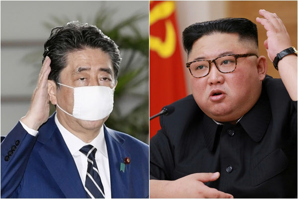 일본 아베(왼쪽) 총리와 북한 김정은./연합뉴스