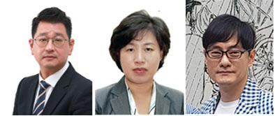 울산시가 7월 1일자로 임명한 신임 김태선(왼쪽부터) 정무수석과 류성애 대변인, 서진석 시립미술관추진단장./울산시 제공.