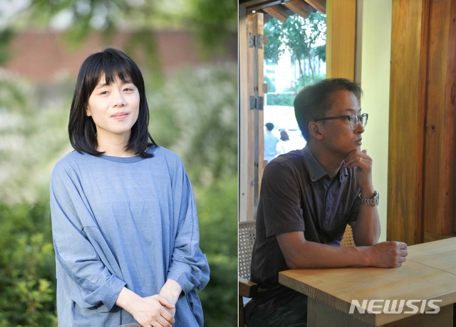 소설가 김숨과 시인 신동옥