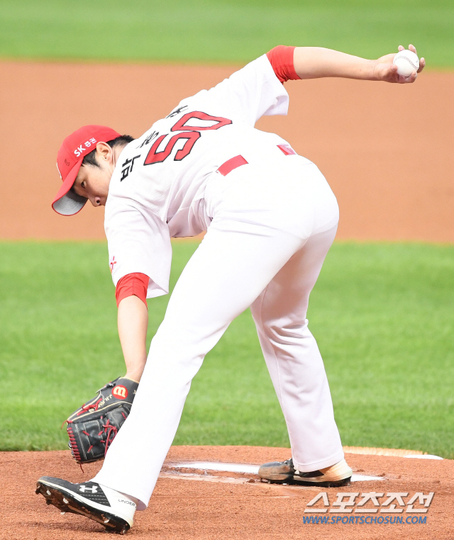 '한화 킬러' SK 박종훈. 송정헌 기자 songs@sportschosun.com