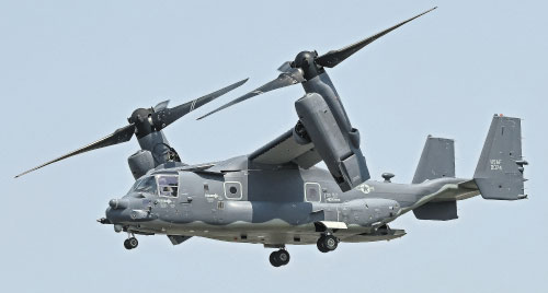 미군의 특수작전용 수직이착륙기 CV-22B