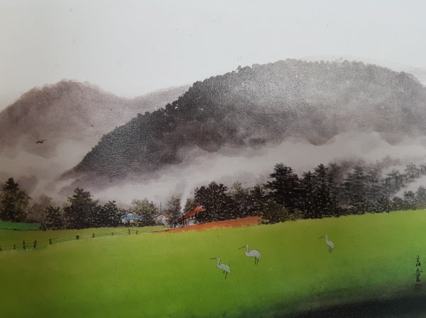 김광옥 작 '산내리 가는 길'.