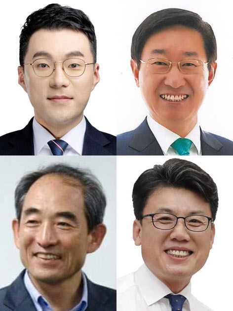 왼쪽 상단부터 시계방향으로 더불어민주당 김남국, 박범계, 진성준, 윤준병 의원/조선DB