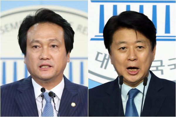 더불어민주당 5선 안민석(왼쪽) 의원과 4선 노웅래 의원./연합뉴스