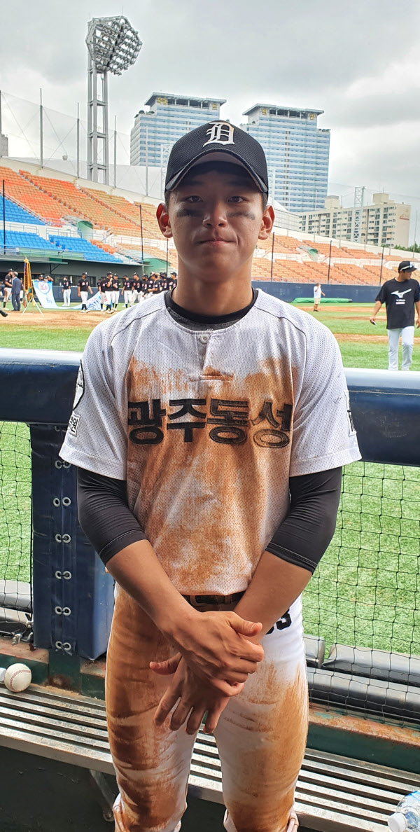 11일 청룡기 결승이 끝나고 만난 김도영. 준우승에 그쳐 얼굴엔 아쉬움이 가득했다. / 장민석 기자