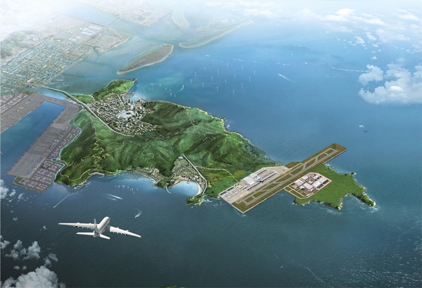 부산시가 가덕도에 추진하려는 신공항 조감도/부산시 제공