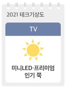 [2021 테크기상도] ‘코로나 붐업’TV 시장, 삼성 · LG 글로벌 절반… 새해 격차 확대