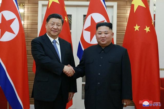 김정은, 시진핑, 사무 총장 취임을 축하합니다.