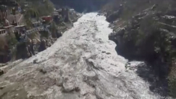 Dam damaged by melting glaciers in the Himalayas…  Estimated 150 missing