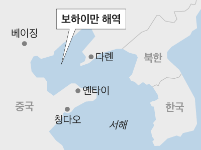 중국 국유기업인 중국해양석유총공사(CNOOC)가 보하이만에서 지난해 3월에 이어 두번째로 대형 유전을 발견했다고 밝혔다. /그래픽=박길우