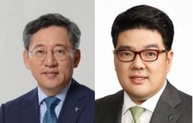 차기 하나은행장과 하나금융투자 대표로 내정된 박성호(왼쪽) 하나은행 부행장과 이은형 하나금융지주 부회장./하나금융지주
