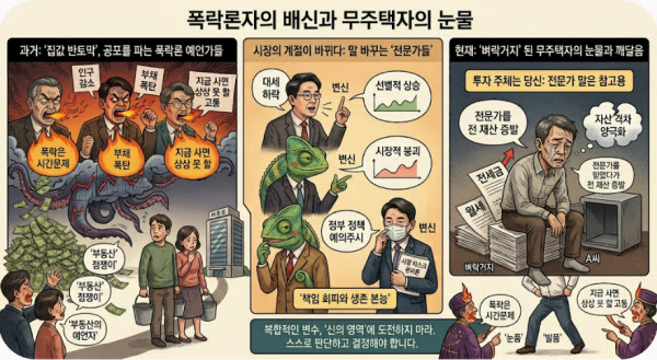 [땅집고] 집값 폭락론을 외치던 일부 전문가들이 공급 부족 등을 이유로 집값 급등 가능성을 주장하고 있다./제작=생성형AI