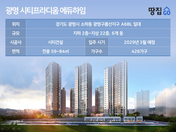 [땅집고] 경기 광명시 소하동에 분양하는 ‘광명 시티프라디움 에듀하임’ 단지 개요. /강시온 기자