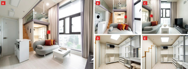 [땅집고] 서울 강남구 역삼동 오피스텔 전용 29㎡ 단기임대 매물. 방과 거실, 욕실을 갖췄고 복층형 구조인 게 특징이다./단단홈즈
