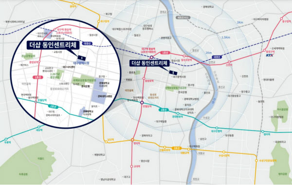 [땅집고] '더샵 동인센트리체' 위치도./분양 홈페이지
